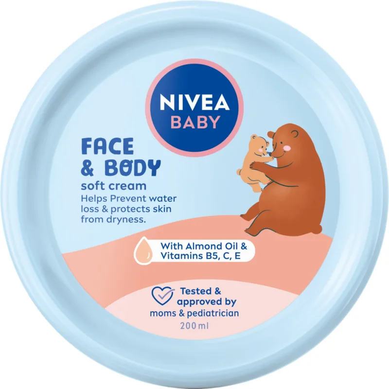 Nivea Baby, cremă de îngrijire pentru față și corp, din prima zi, 200 ml — preț și oferte