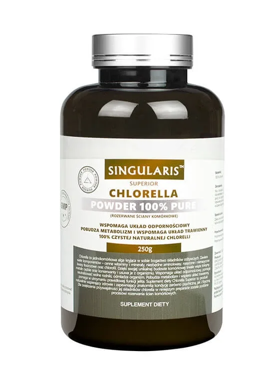 Singularis Superior Chlorella pulbere 100% pură 250g — preț și oferte
