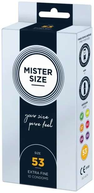 Mister Size, 53 mm prezervative, 10 bucăți