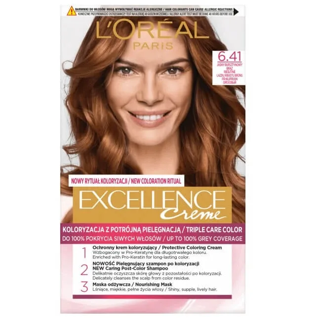 L Oreal Paris Excellence Creme Wax Colour 6.41 Light Amber Bir — preț și oferte