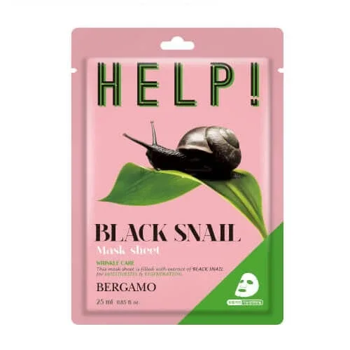 Mască de față Bergamo Help cu melc negru, 25ml — preț și oferte