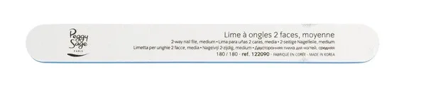 Peggy Sage pilă de unghii dreaptă cu două fețe 180/180 alb, 1 buc — preț și oferte