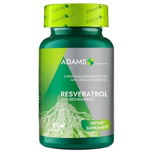 Resveratrol 50 mg, 90 capsule, Adams ADAMS VISION — preț și oferte