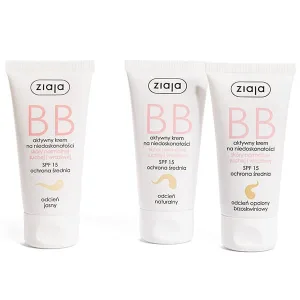 Ziaja BB, Cremă activă pentru imperfecțiuni, ten normal, uscat și sensibil, nuanță deschisă, 50 ml