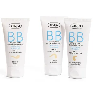 Ziaja BB, Cremă activă pentru imperfecțiuni, ten gras și mixt, nuanță deschisă, 50 ml