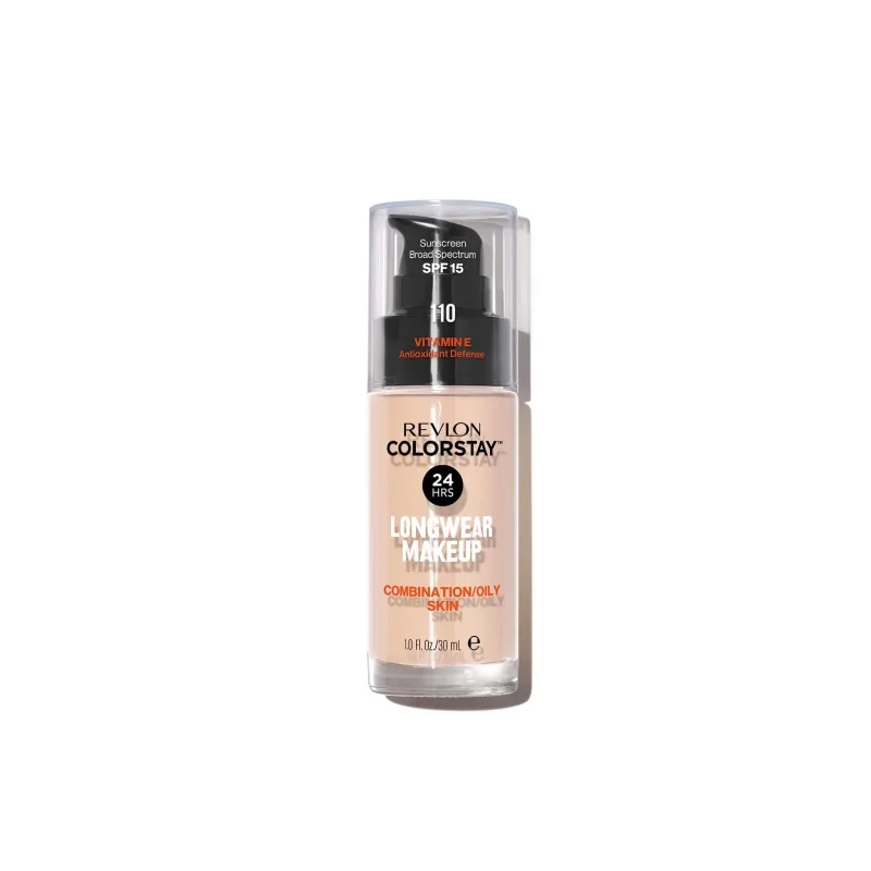 Revlon ColorStay, fond de ten pentru ten mixt și gras, Nr. 110, Ivory, cu pompiță, 30 ml — preț și oferte