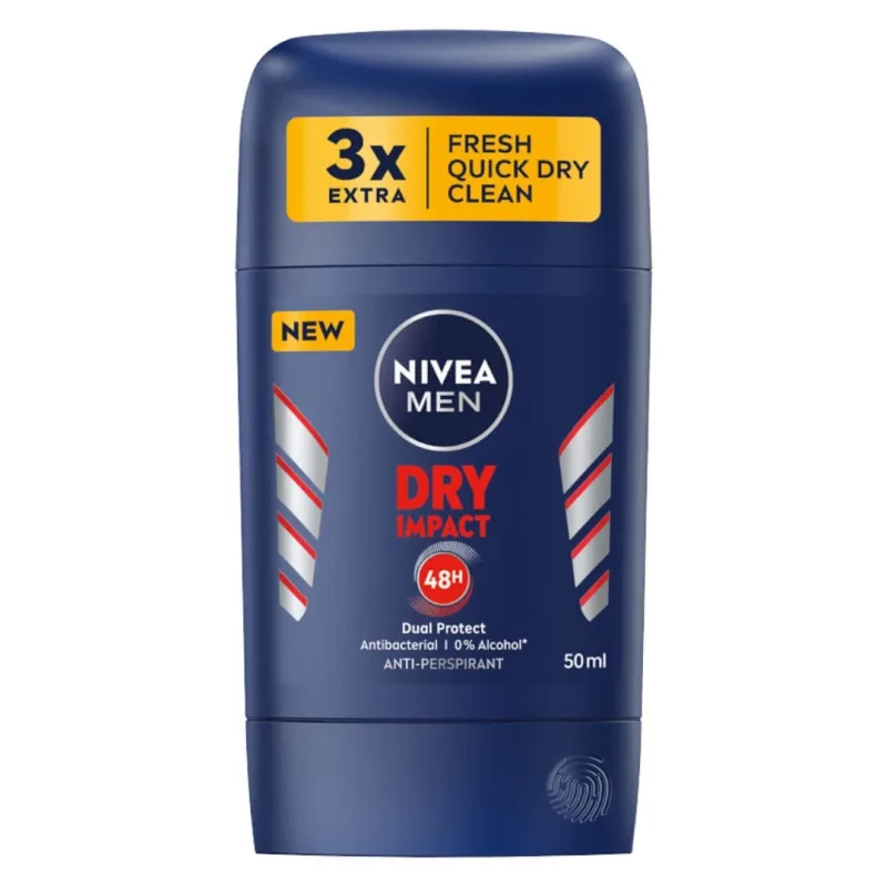 Nivea Men Dry Impact Antiperspirant Stick, 50ml — preț și oferte