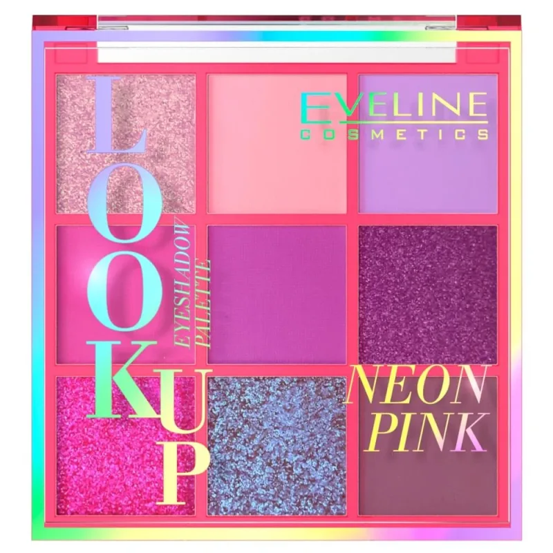 Eveline Cosmetics Look Up Paletă de 9 farduri de ochi Neon Pink, 10.8g — preț și oferte