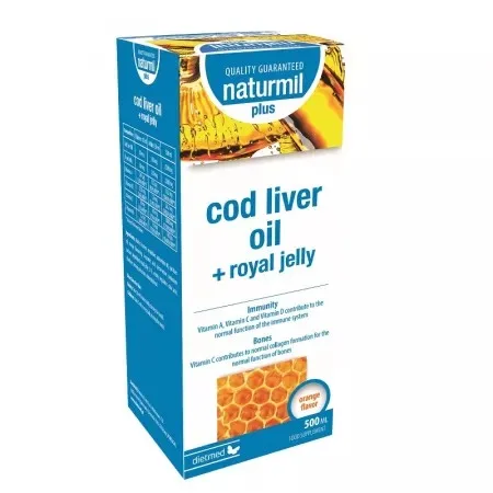 Cod Liver Oil Plus cu Royal Jelly solutie orala, 500ml, Naturmil — preț și oferte