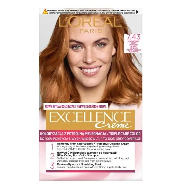 L Oreal Paris Excellence Creme Wax Colour 7.43 Copper Fade Blonde — preț și oferte
