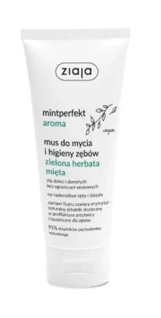 Ziaja, Mintperfect Aroma Mousse pentru curățarea și igiena dinților Green tea Mita, 100 ml - Expirare pe termen lung!