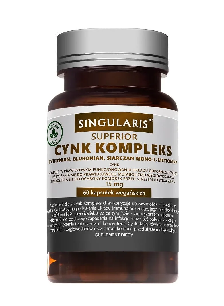 Singularis Superior, Zinc Complex 15mg, 60 capsule — preț și oferte