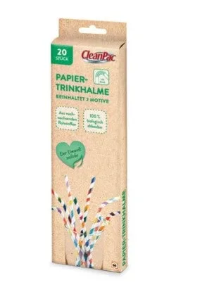 CleanPac, Sticluțe de hârtie pentru băuturi cu îndoituri, 20 bucăți