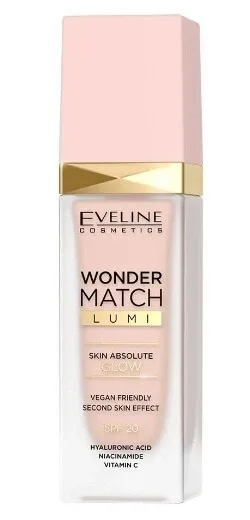 Eveline Wonder Match Lumi Brightening Foundation SPF 20, 25 Warm Nude, 30 ml — preț și oferte