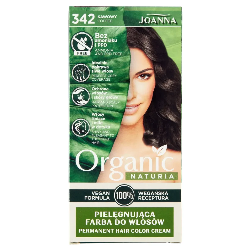 Joanna Naturia Organic Pielgnujca vopsea pentru wos 342 Kawowy — preț și oferte