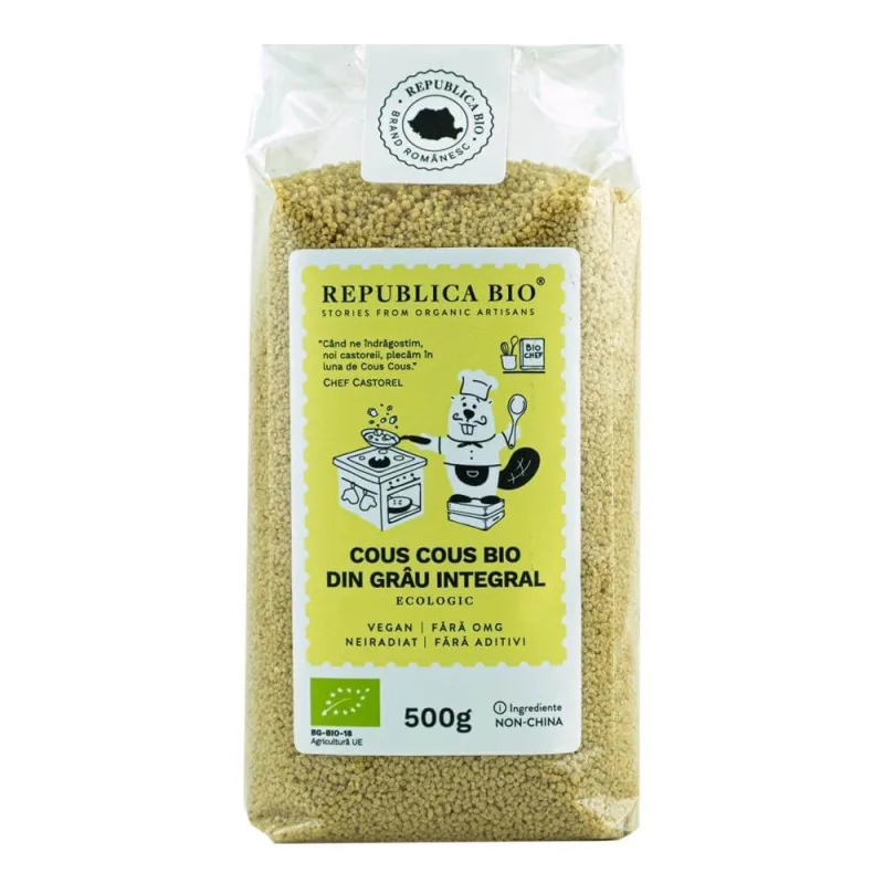 Cous Cous Bio din grau integral, eco, 500g, Republica Bio — preț și oferte