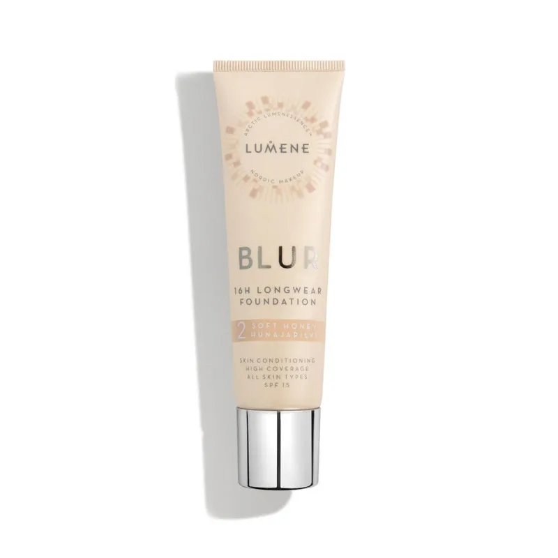 Lumene Blur 16h SPF15 Fond de ten netezitor 2 Miere moale, 30ml — preț și oferte