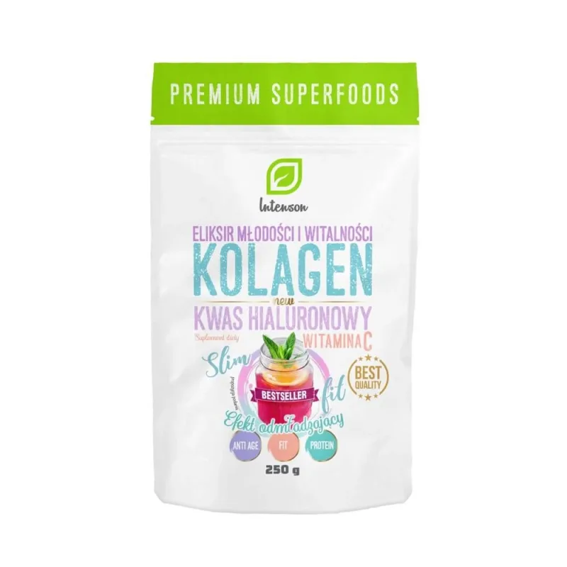 Intenson Colagen + Vitamina C + Acid hialuronic cu efect de întinerire, 250g — preț și oferte