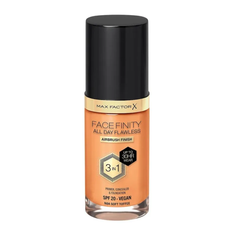 Max Factor Facefinity All Day Flawless 3 în 1 Fond de ten lichid N84 Soft Toffee, 30ml — preț și oferte