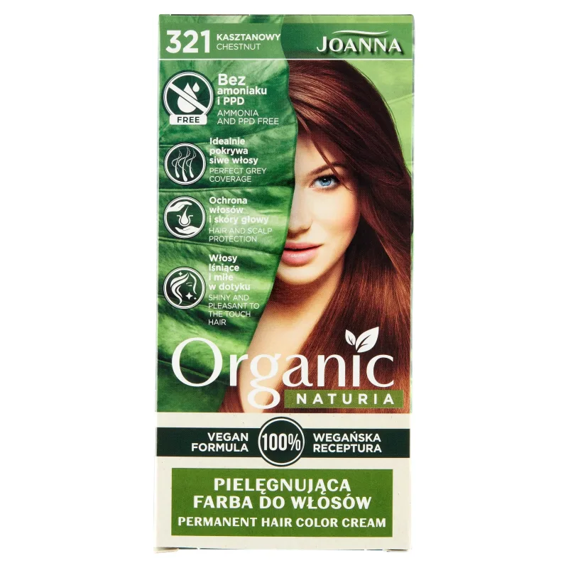 Joanna Naturia Organic Pielgnujca Farba do wosów 321 Kasztanowy — preț și oferte