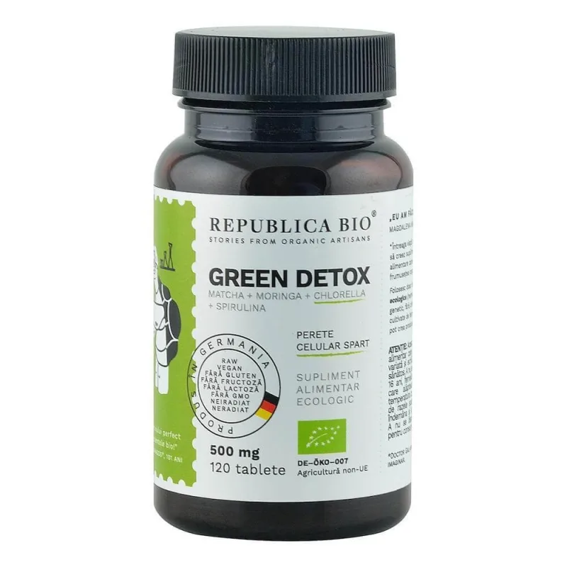 Green detox eco, 120 tablete, Republica Bio — preț și oferte