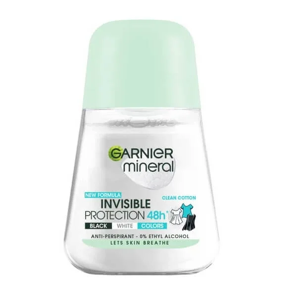 Garnier Mineral Invisible Protection Clean Cotton Antiperspirant Roll-on, 50ml — preț și oferte