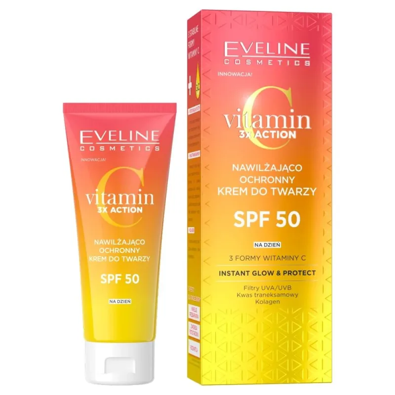 Eveline Cosmetics Vitamin C 3x Action Cremă de față hidratantă și protectoare SPF50, 30ml — preț și oferte