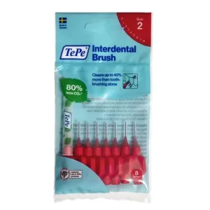 Periuțe de dinți TePe Original 0.5mm Roșu, 8 buc.