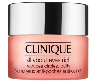 Clinique All About Eyes Eye Cream pentru reducerea ridurilor și a cearcănelor, precum și a liniilor și ridurilor fine, 15ml