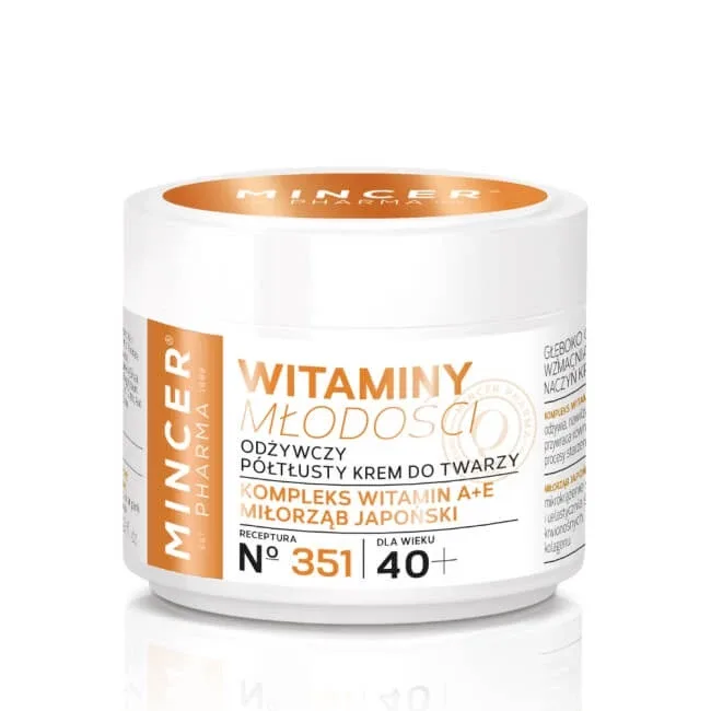 Mincer Pharma Modoc Vitamins 40+ Revitalizing Semi-permanent Face Cream No 351, 50ml — preț și oferte