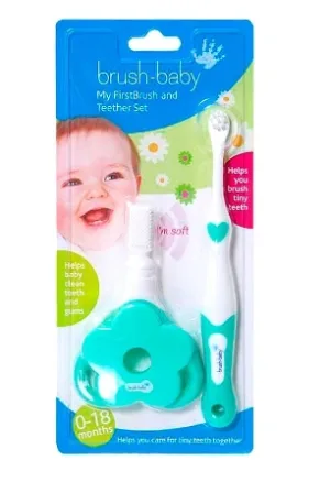 Brush Baby TeetherSet pentru dentiție 0-18 m, mănușă