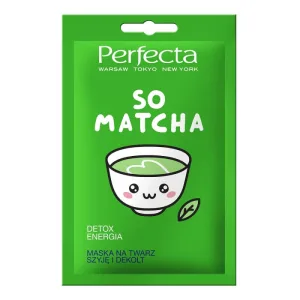 Perfecta So Matcha Mască de față pentru detoxifiere amp; energie pentru gât și decolteu, 10ml
