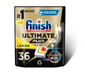 Finish Ultimate Plus Powerball AiO lămâie capsule de spălat vase 36 bucăți