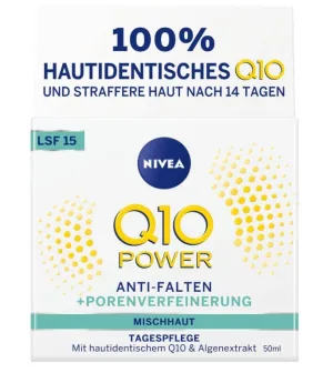 Nivea, Cremă antirid cu Q10 pentru zi, SPF 15, 50 ml