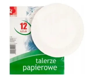 Bratek, Farfurii de hârtie de unică folosință, 12 bucăți