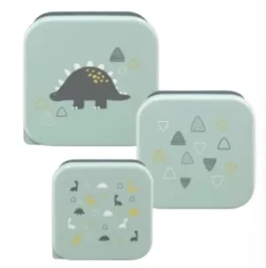 Babylove, Snack Puddle, Dino, albastru, set de 3 bucăți