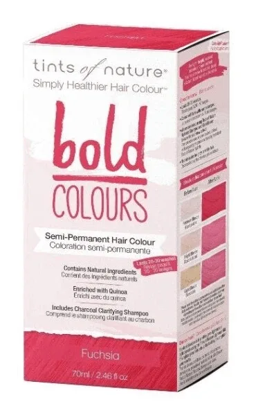 Tints of nature, Vopsea de ceară semipermanentă, Culori puternice, Fuchsia, 70 ml — preț și oferte