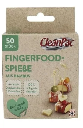 CleanPac, Scobitori din bambus pentru shashliks 7cm, 50 bucăți — preț și oferte