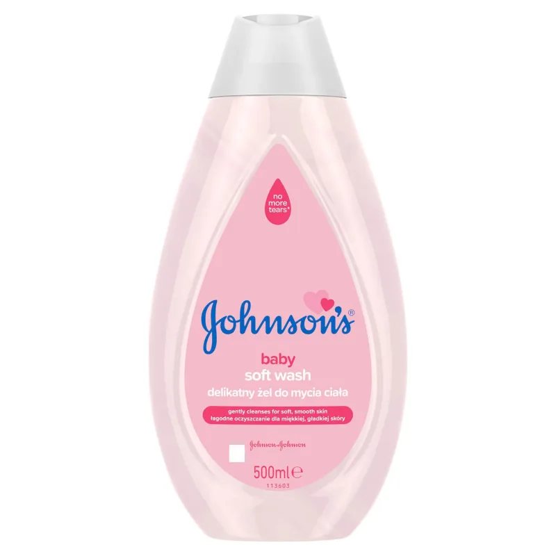 Johnson's baby, Soft wash, Gel delicat de spălare a corpului pentru bebeluși, 500 ml — preț și oferte