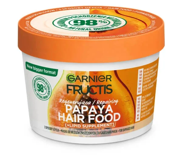 Garnier Fructis Papaya Hair Food Mască regenerantă, 400ml — preț și oferte