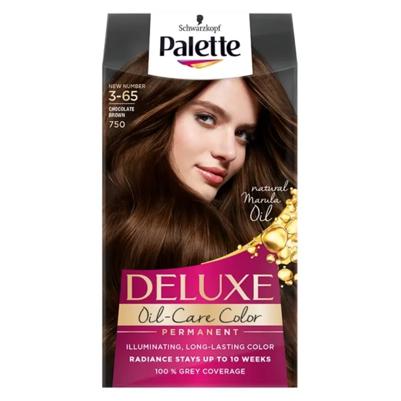 Palette Deluxe Oil-Care Color Culoare cu micro-oil 750 (3-65) Ciocolată Brz — preț și oferte