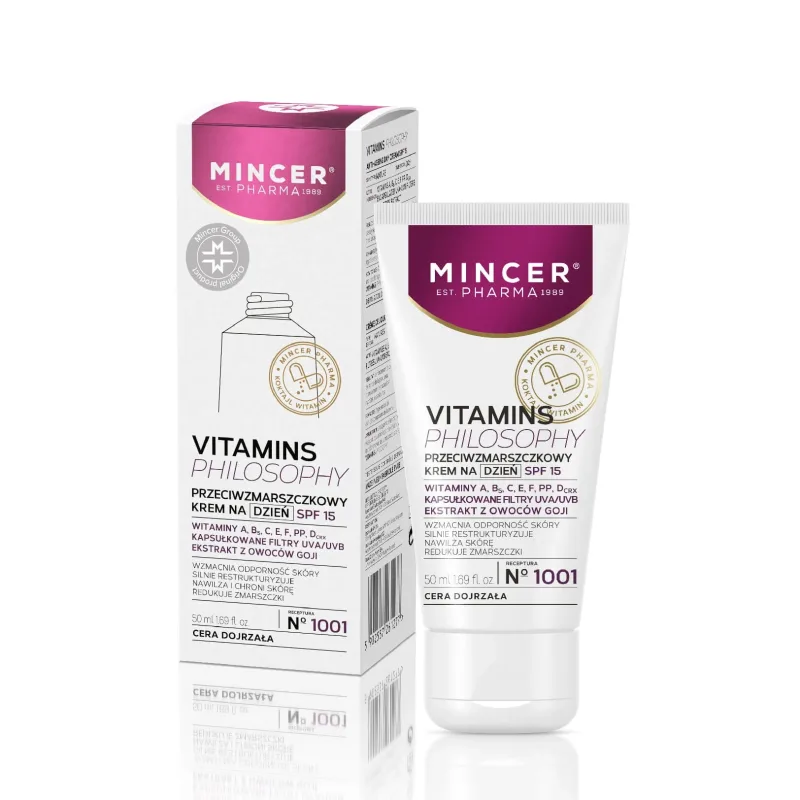 Mincer Pharma Vitamine Filosofie Cremă de zi SPF15 Nr.1001, 50ml — preț și oferte