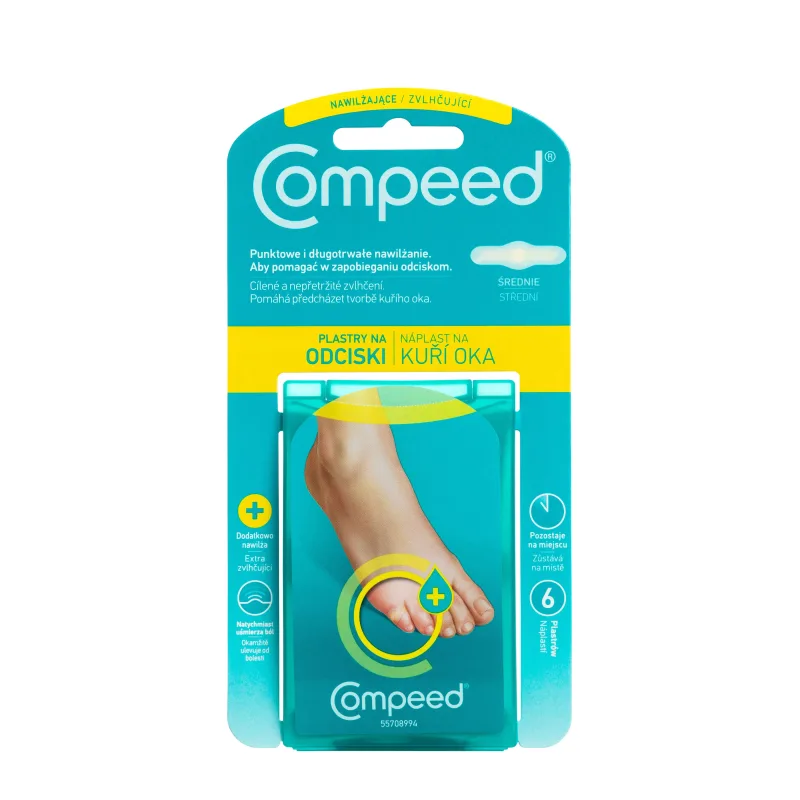 Compeed plasturi hidratanți pentru puncte de presiune, 6 bucăți - Rezistență îndelungată! — preț și oferte