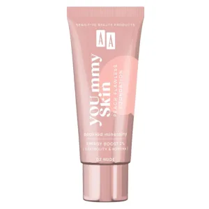 AA YOU.mmy Skin Peach Flawless Foundation fond de ten mineral 02 Nude, 30ml
