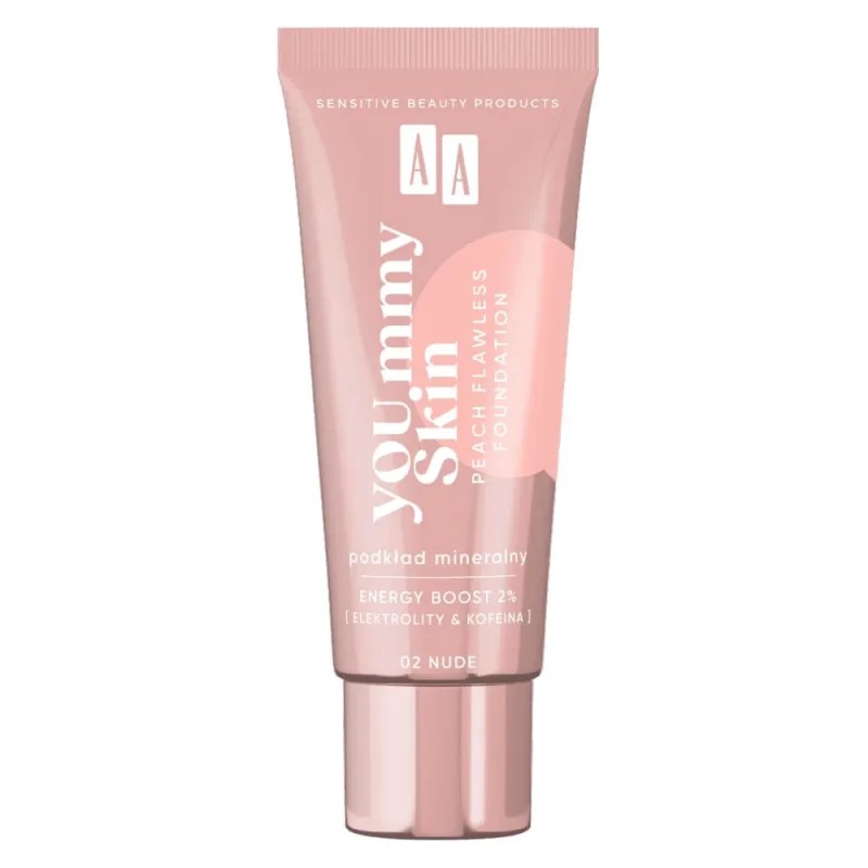 AA YOU.mmy Skin Peach Flawless Foundation fond de ten mineral 02 Nude, 30ml — preț și oferte