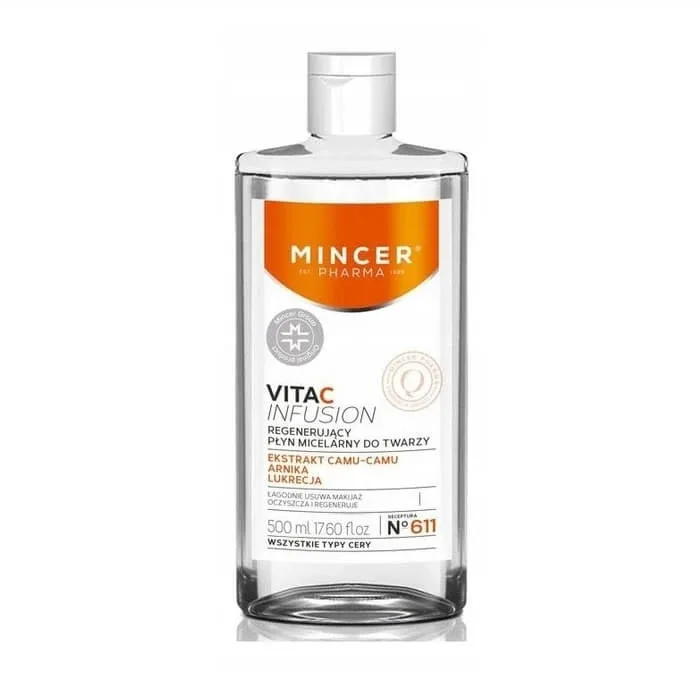 Mincer Pharma Vita C Infusion Regenerating Face Micellar Lotion No.611, 500ml — preț și oferte