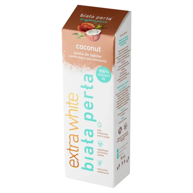 White Pearl Extra White, pastă de dinți de albire, nucă de cocos, 75 ml White Pearl (Biala Perla) — preț și oferte