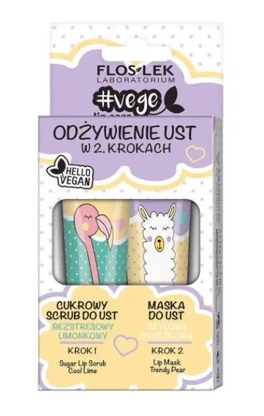 Flos-Lek, Vege Lip Care, Set de rejuvenare a buzelor în 2 culori, 2 x 14g — preț și oferte
