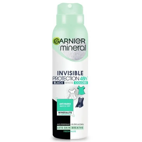 Garnier Mineral Invisible Protection Fresh Aloe Spray antiperspirant, 150ml — preț și oferte