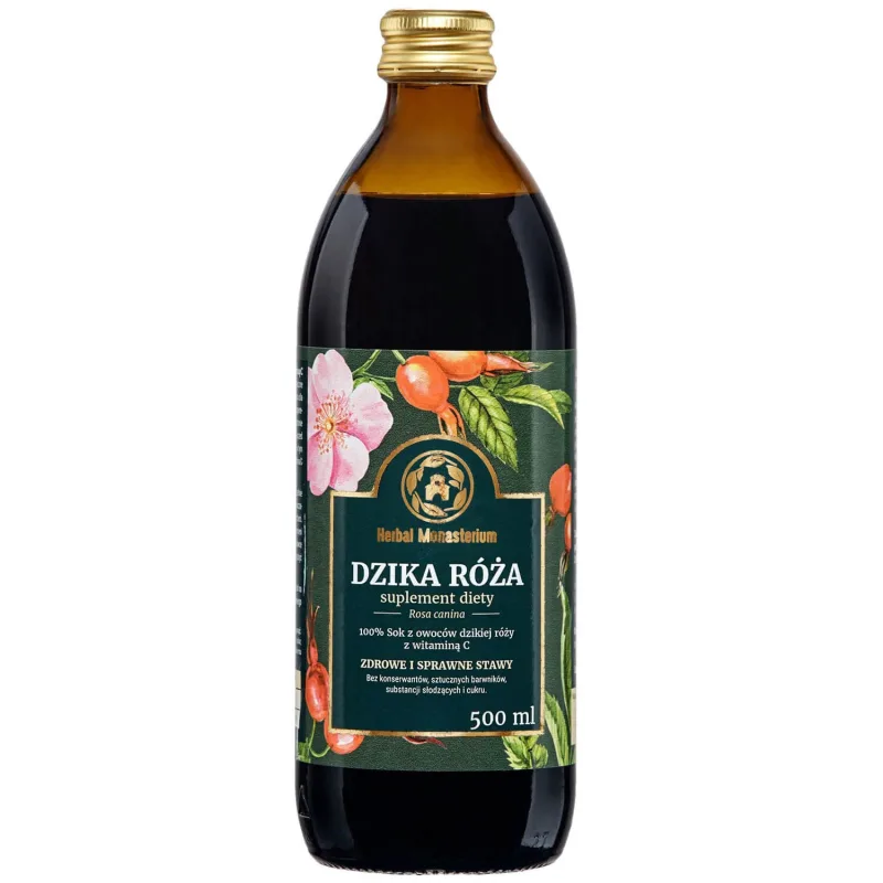 Herbal Monasterium Wild Rose, 100% suc cu vitamina C, 500 ml — preț și oferte